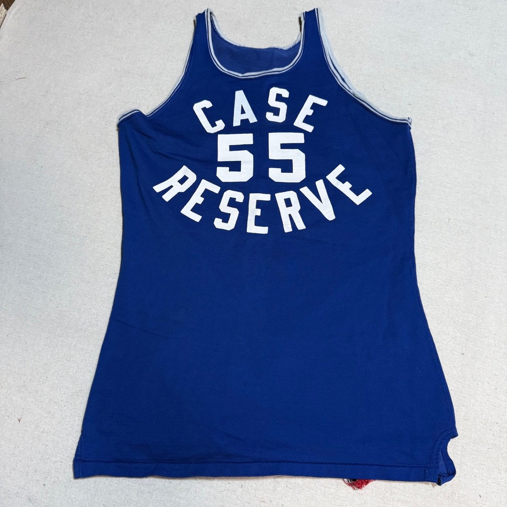 Rawlings Case Reserve Basketball Jersey XL 55 Vintage Blue Athletic Tank Top